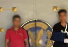صورة للمتهمين بعد القبض عليهم في واقعة التعدي ببني سويف