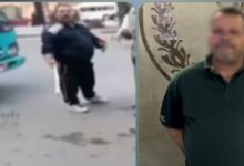 صورة توضح المتهم بالاعتداء على طبيبة وأهلها في المقطم أثناء ضبطه من قبل الشرطة